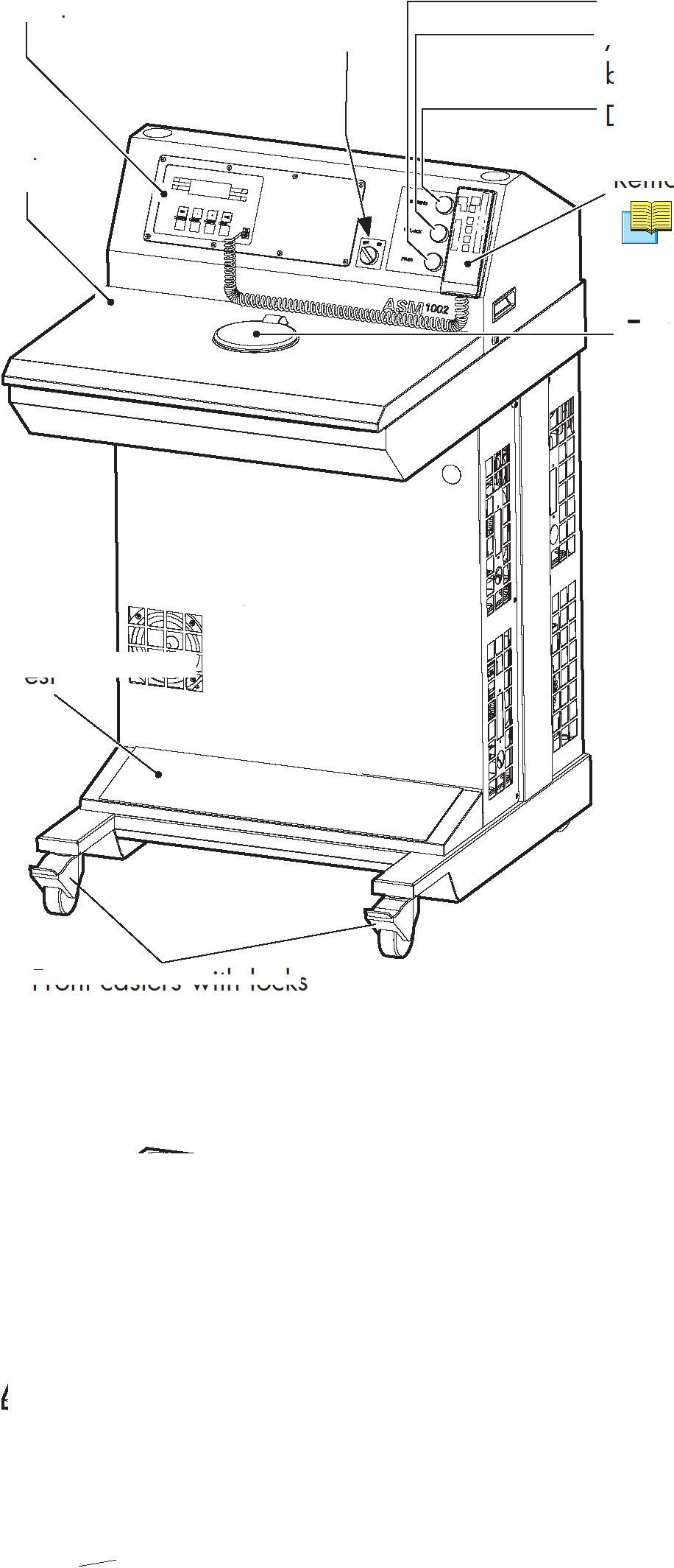 ASM 1002 передняя часть и органы управления