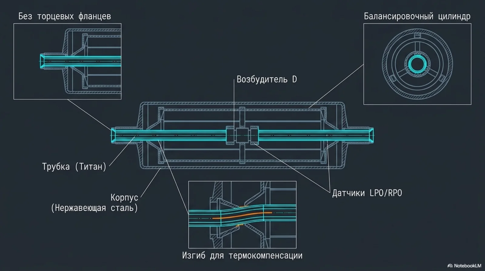 Устройство кориолисового расходомера с температурной компенсацией