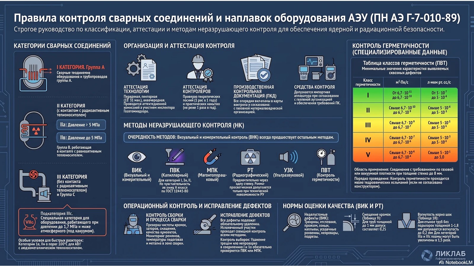 ПНАЭ Г-7-010-89 — требования и практика контроля ПНАЭ Г-7-010-89: контроль сварных соединений и наплавок оборудования АЭУ