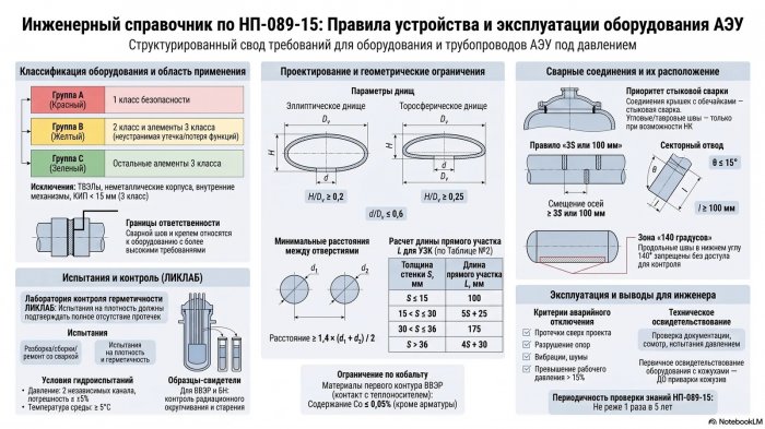 НП-089-15: устройство и безопасная эксплуатация оборудования и трубопроводов АЭУ