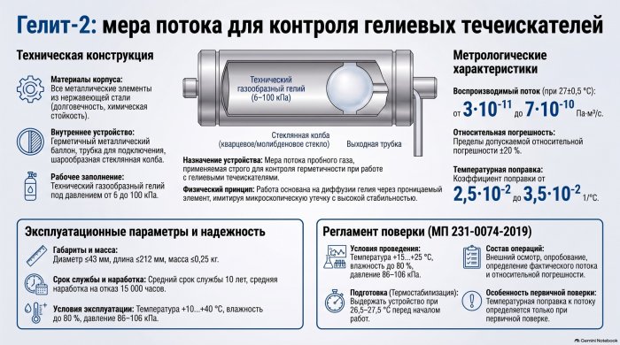 Гелит-2 — мера потока для контроля гелиевых течеискателей