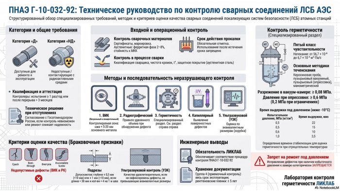 ПНАЭ Г-10-032-92: контроль сварных соединений локализующих систем безопасности АЭС