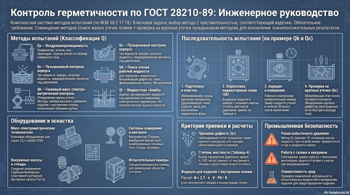 ГОСТ 28210-89: как выбрать метод испытания изделий на герметичность
