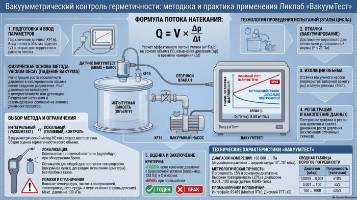 ВакуумТест: как выполнять вакуумметрический контроль герметичности