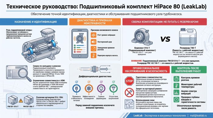 Подшипниковый комплект HiPace 80 PM E01 016-T: диагностика опоры и границы ремонта