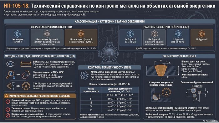 НП-105-18: контроль металла при изготовлении и монтаже оборудования и трубопроводов