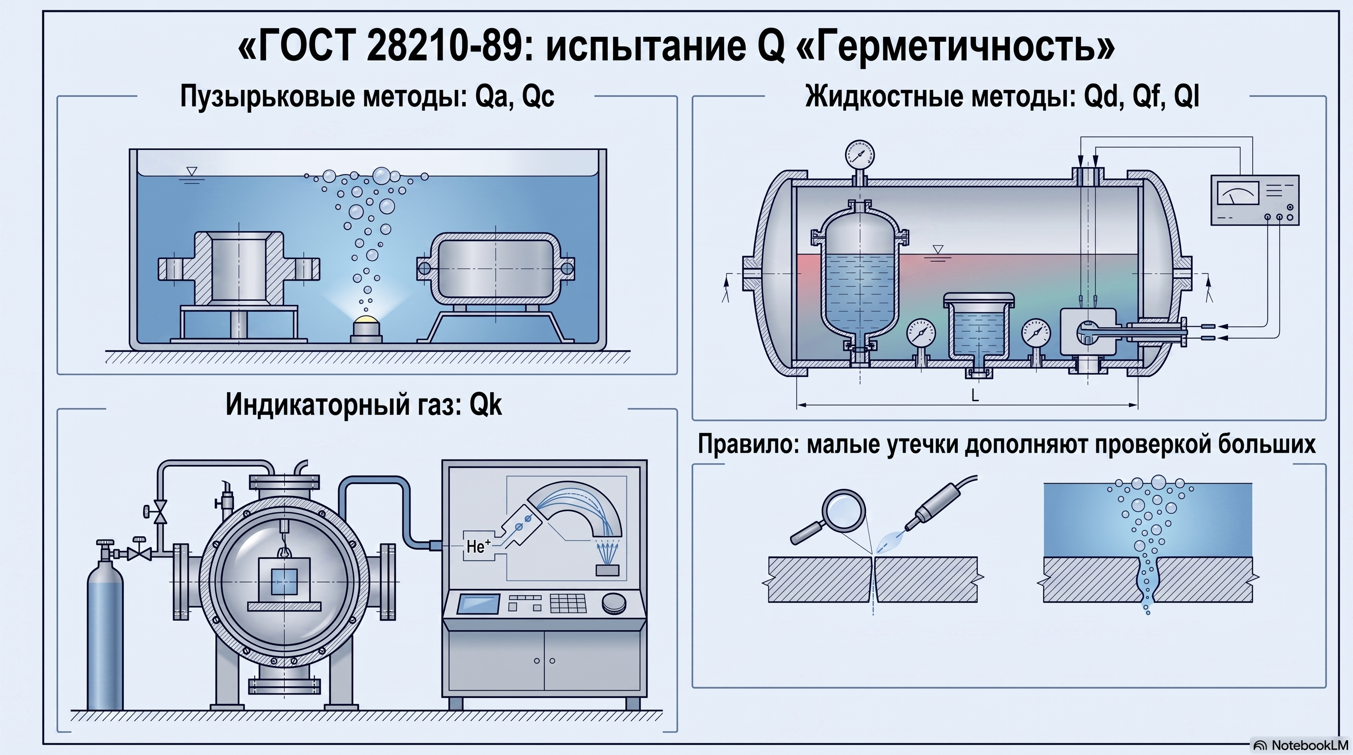 ГОСТ 28210-89: испытание Q на герметичность изделий электронной техники