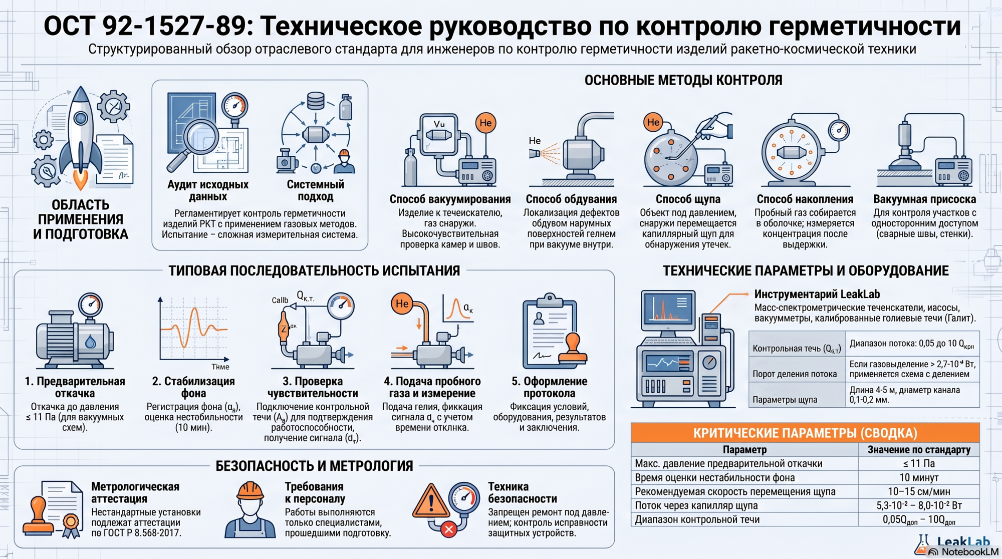 Испытания на герметичность по ОСТ 92-1527-89 Методы контроля герметичности по ОСТ 92-1527-89