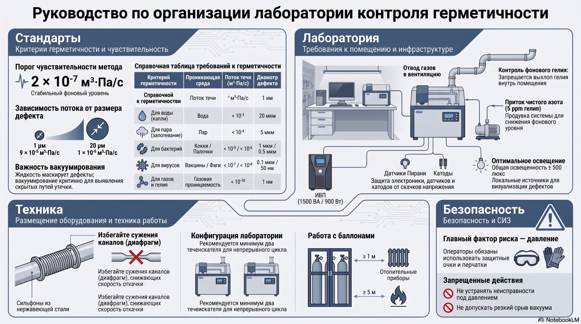 Организация лаборатории контроля герметичности и подготовка изделий Организация лаборатории контроля герметичности и подготовка изделий