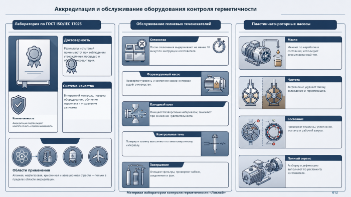 Фото: Аккредитация лаборатории и обслуживание гелиевых течеискателей