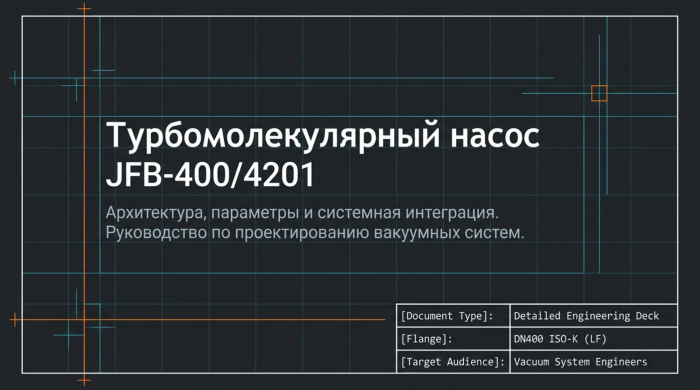 JFB-400/4201: крупный турбомолекулярный насос с керамическими подшипниками