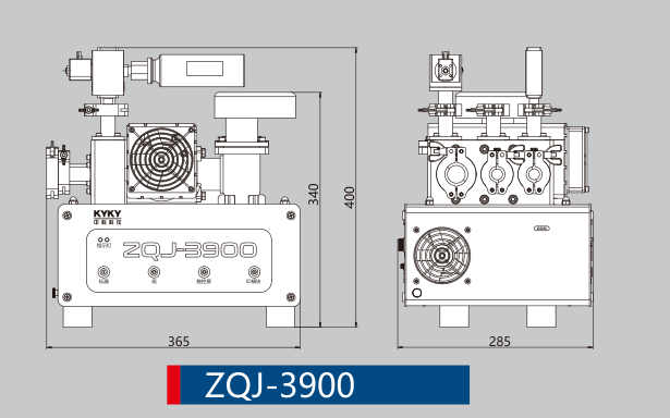 ZQJ-3900: габаритная схема из каталога, размеры в мм