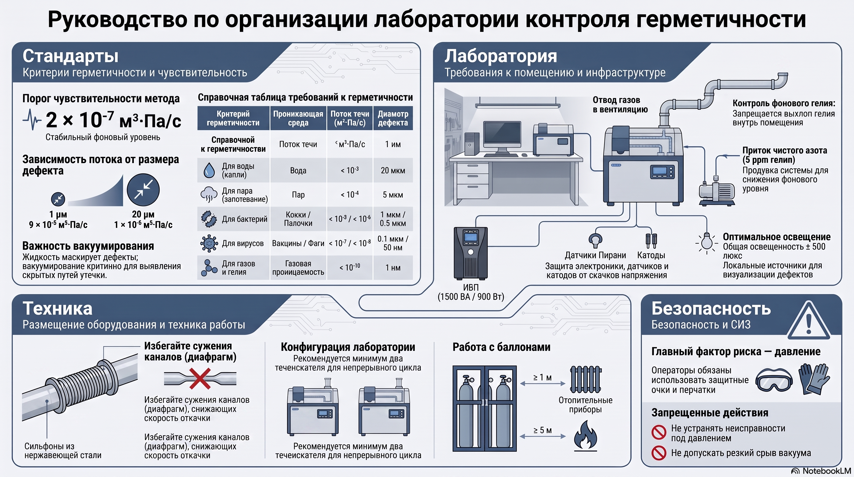 Организация лаборатории контроля герметичности и подготовка изделий Организация лаборатории контроля герметичности и подготовка изделий