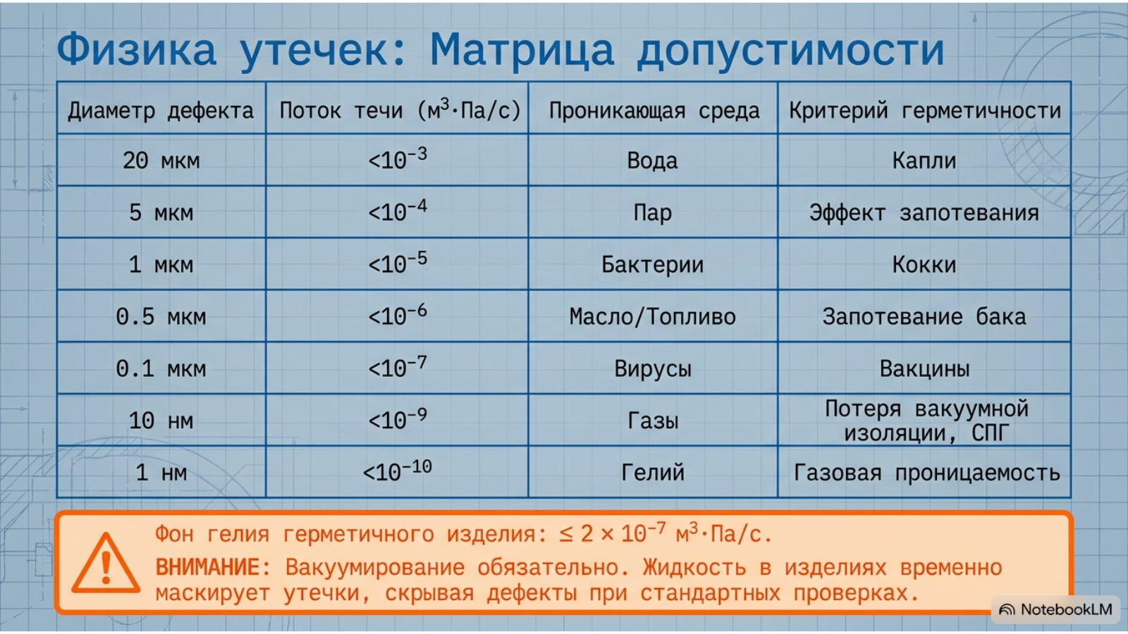 Организация лаборатории контроля герметичности и подготовка изделий — технический слайд 2 из 10