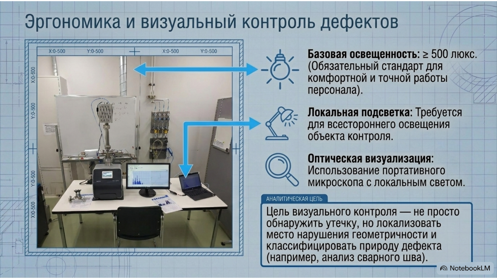 Организация лаборатории контроля герметичности и подготовка изделий — технический слайд 7 из 10
