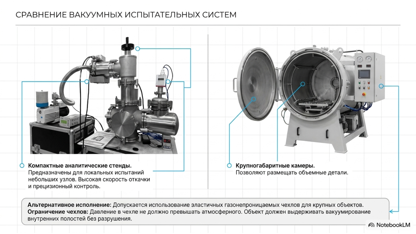 Гелиевая камера, опрессовка и термовакуумный контроль герметичности — технический слайд 4 из 15