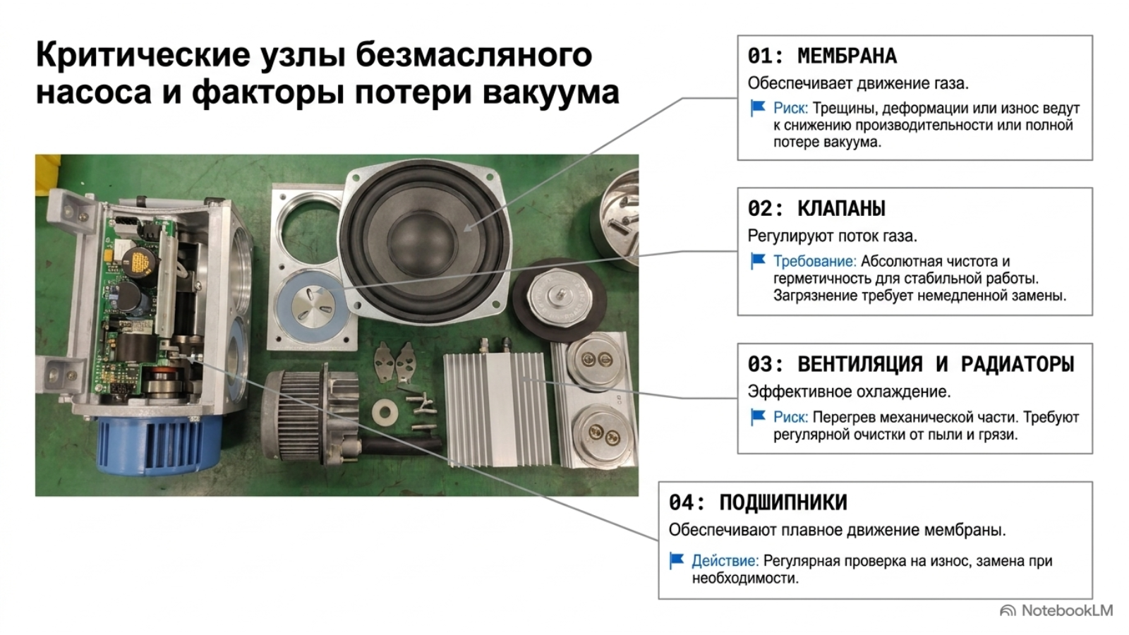 Обслуживание и аудит вакуумных установок — технический слайд 2 из 8
