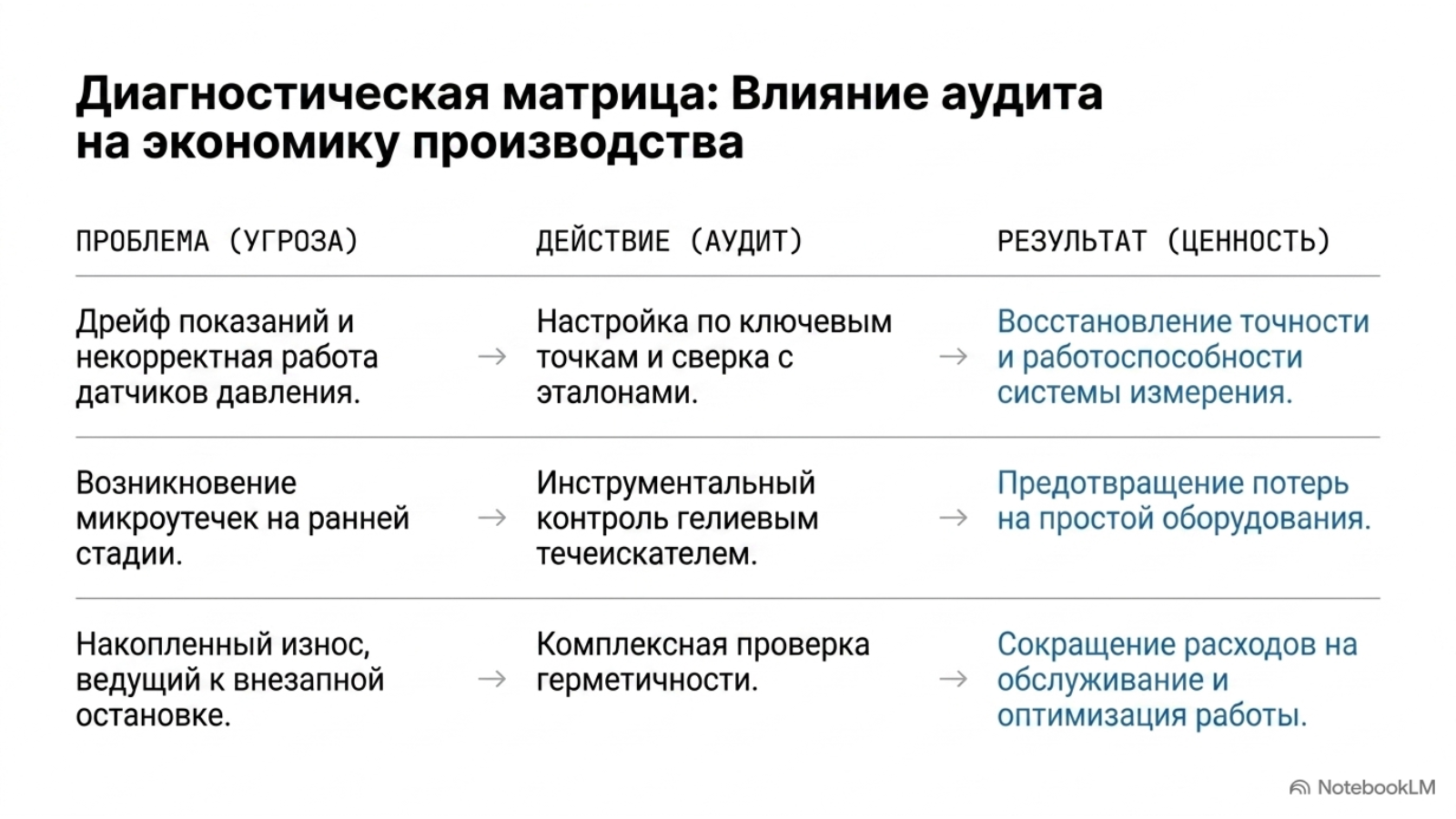 Обслуживание и аудит вакуумных установок — технический слайд 5 из 8