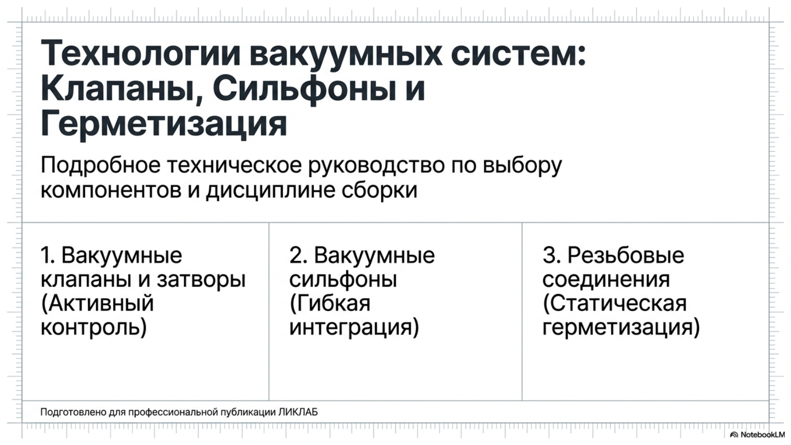 Вакуумные сильфоны, фланцы и фитинги — технический слайд 1 из 12