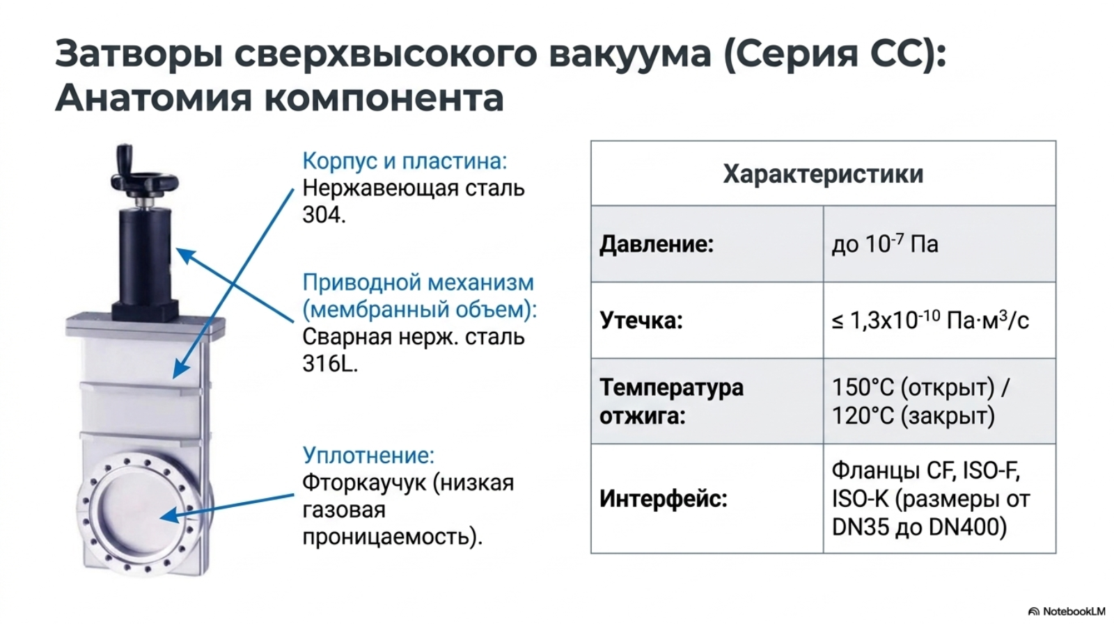 Вакуумные сильфоны, фланцы и фитинги — технический слайд 4 из 12