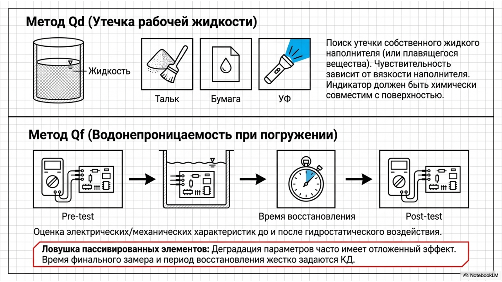 ГОСТ 28210-89: выбор метода испытания на герметичность — технический слайд 6 из 14