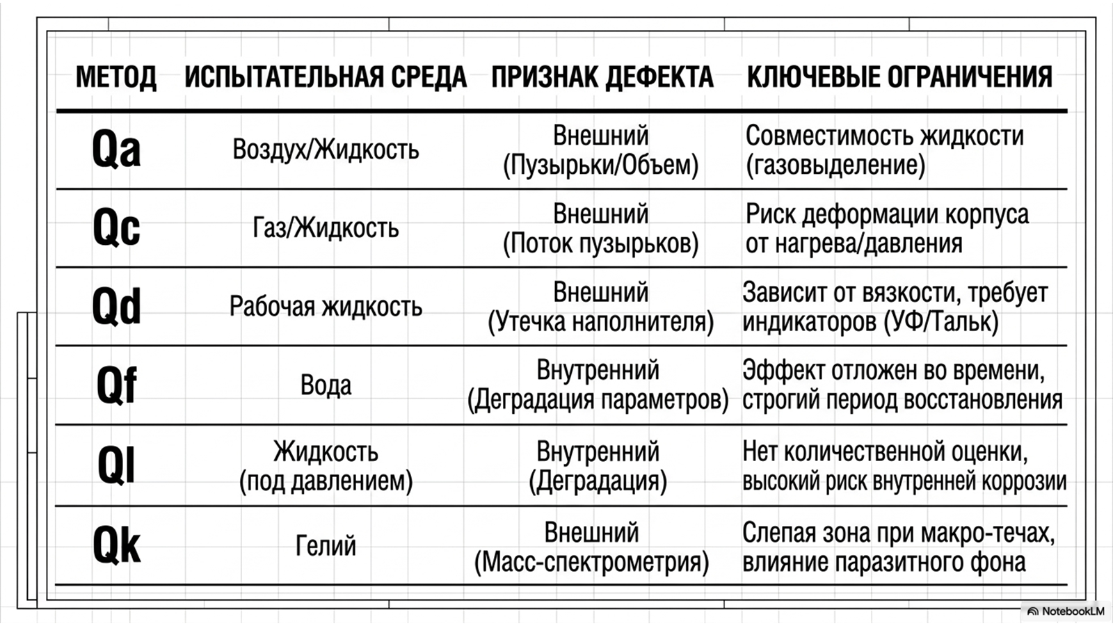 ГОСТ 28210-89: выбор метода испытания на герметичность — технический слайд 12 из 14
