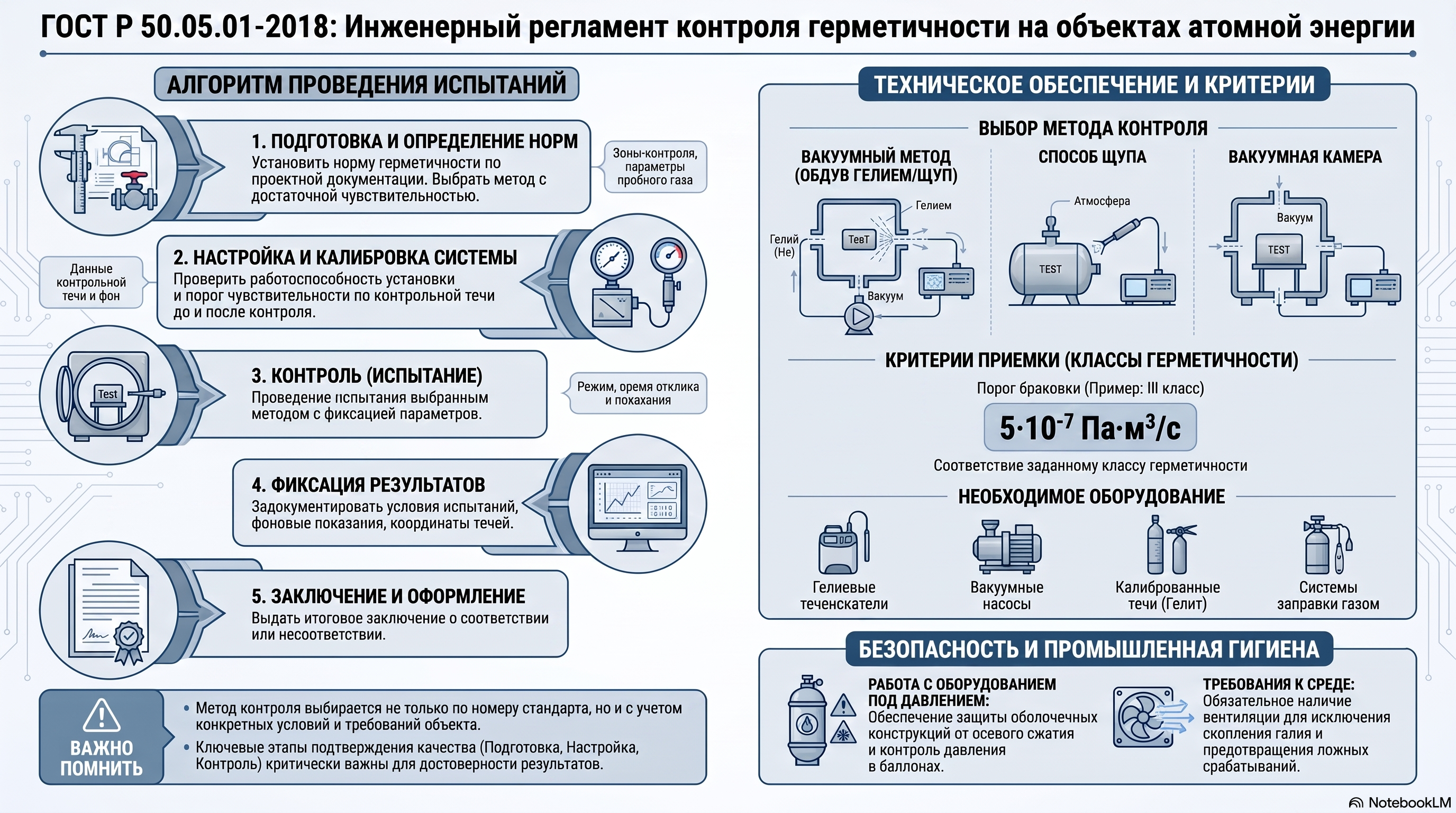 ГОСТ Р 50.05.01-2018: контроль герметичности на объектах использования атомной энергии