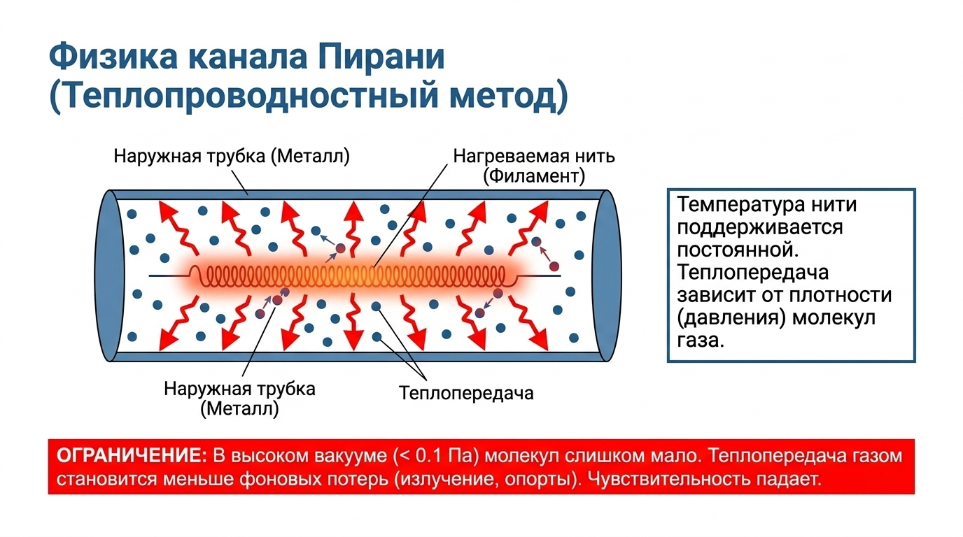 Теплопроводностный канал Пирани