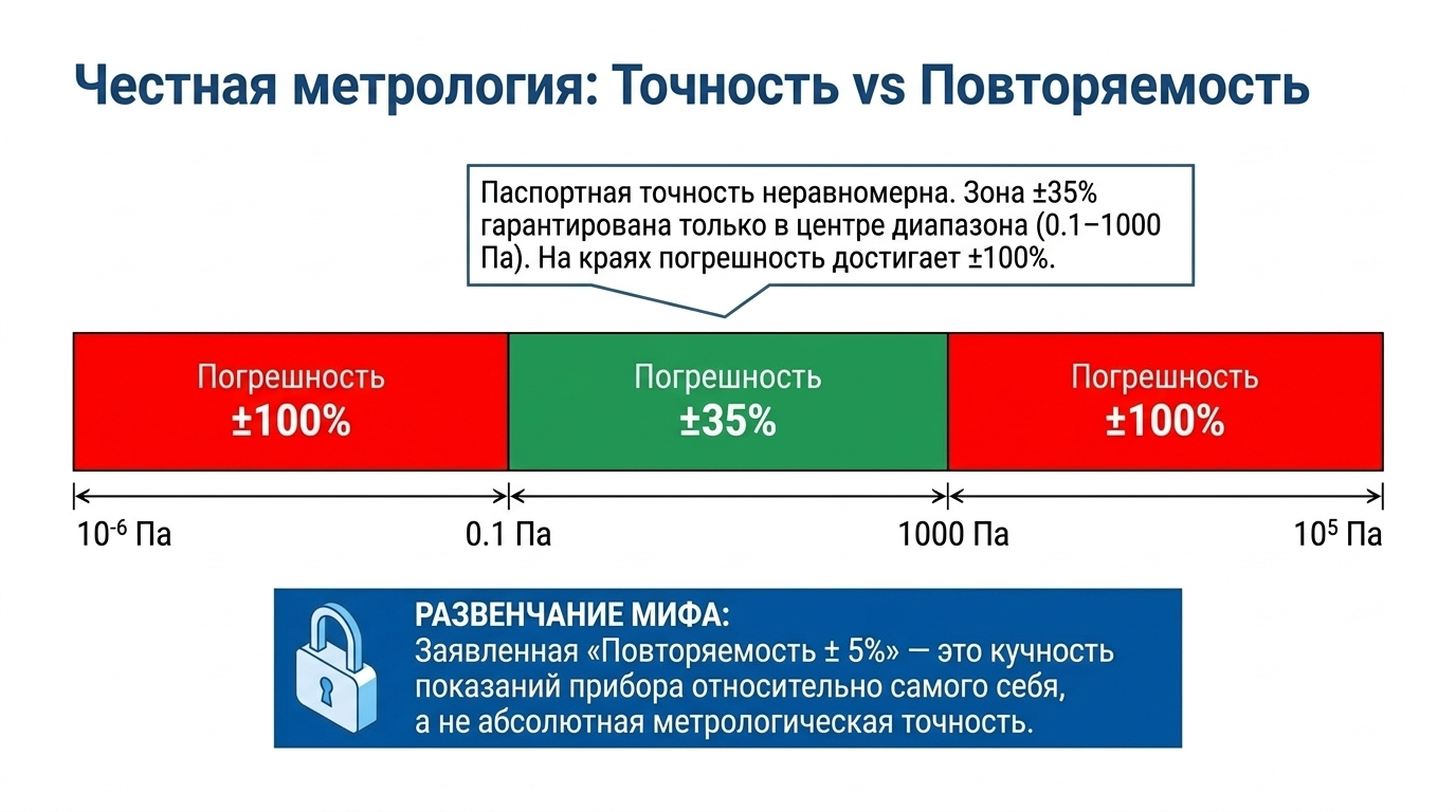 Погрешность и повторяемость — разные характеристики