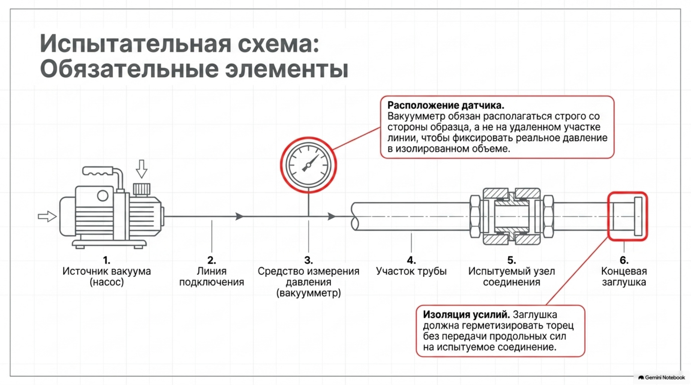 Обязательные элементы испытательной схемы по ГОСТ ISO 13056-2025