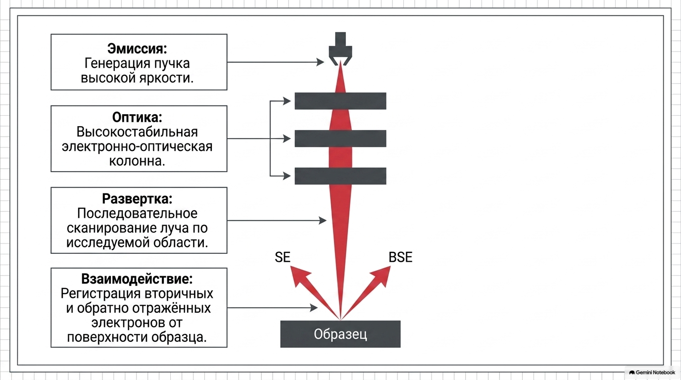 Рабочий процесс исследования на KYKY EM-8300