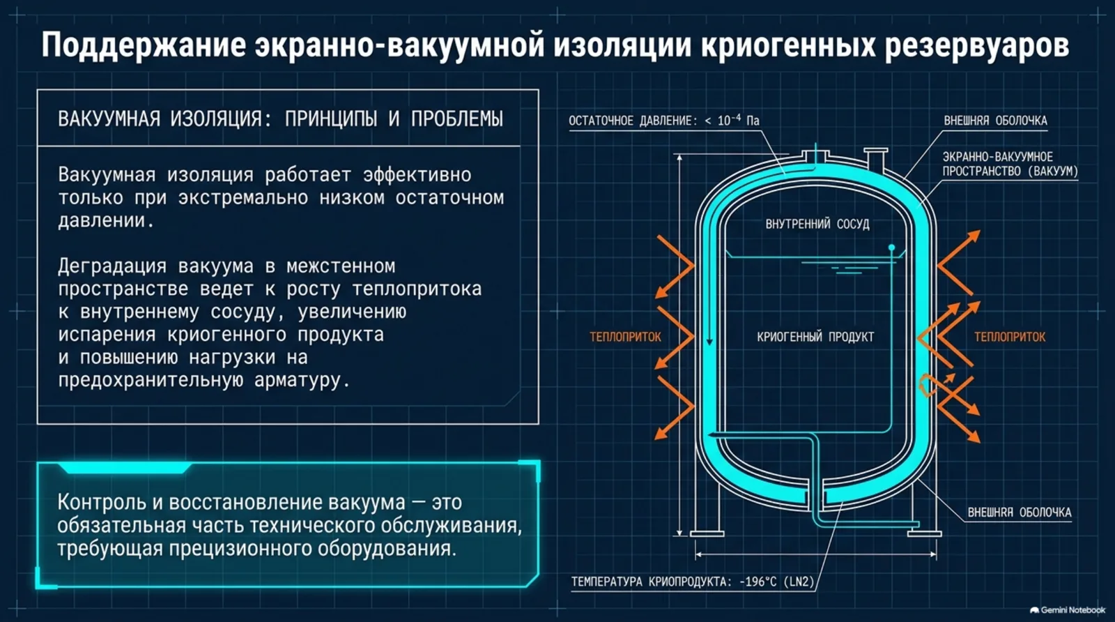 Поддержание экранно-вакуумной изоляции