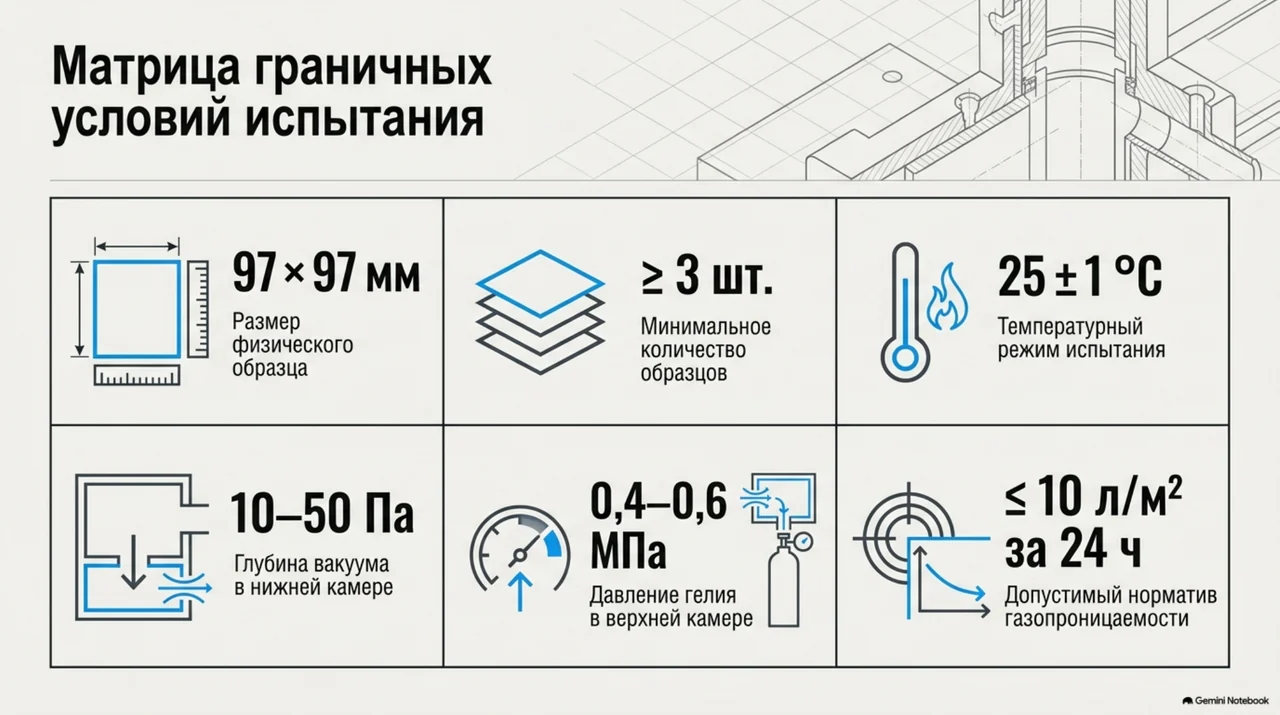 Матрица граничных условий испытания