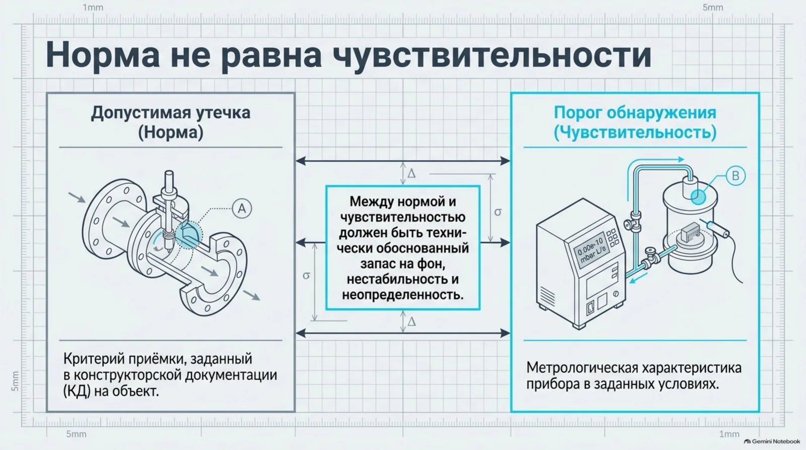 Норма герметичности и порог обнаружения