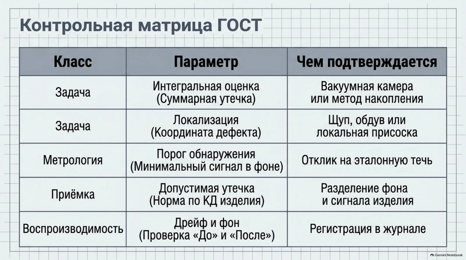 Контрольная матрица программы испытаний