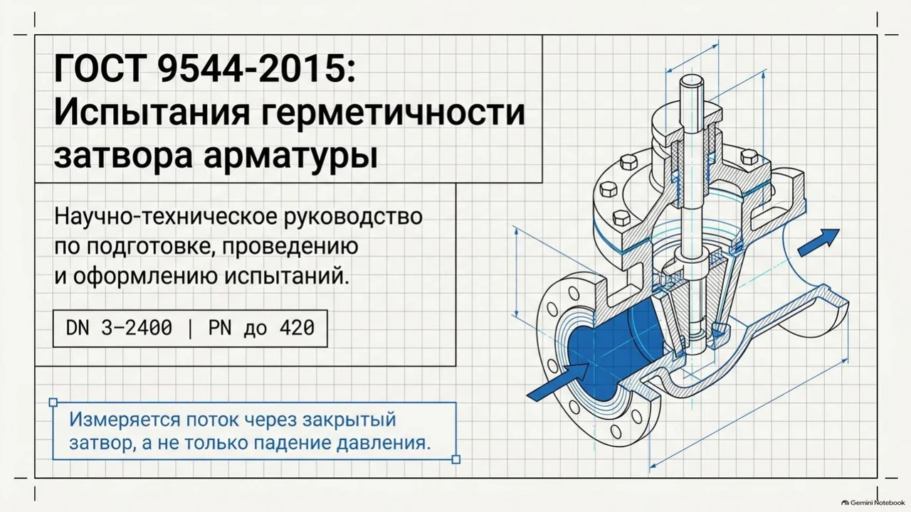 Испытания герметичности затвора арматуры