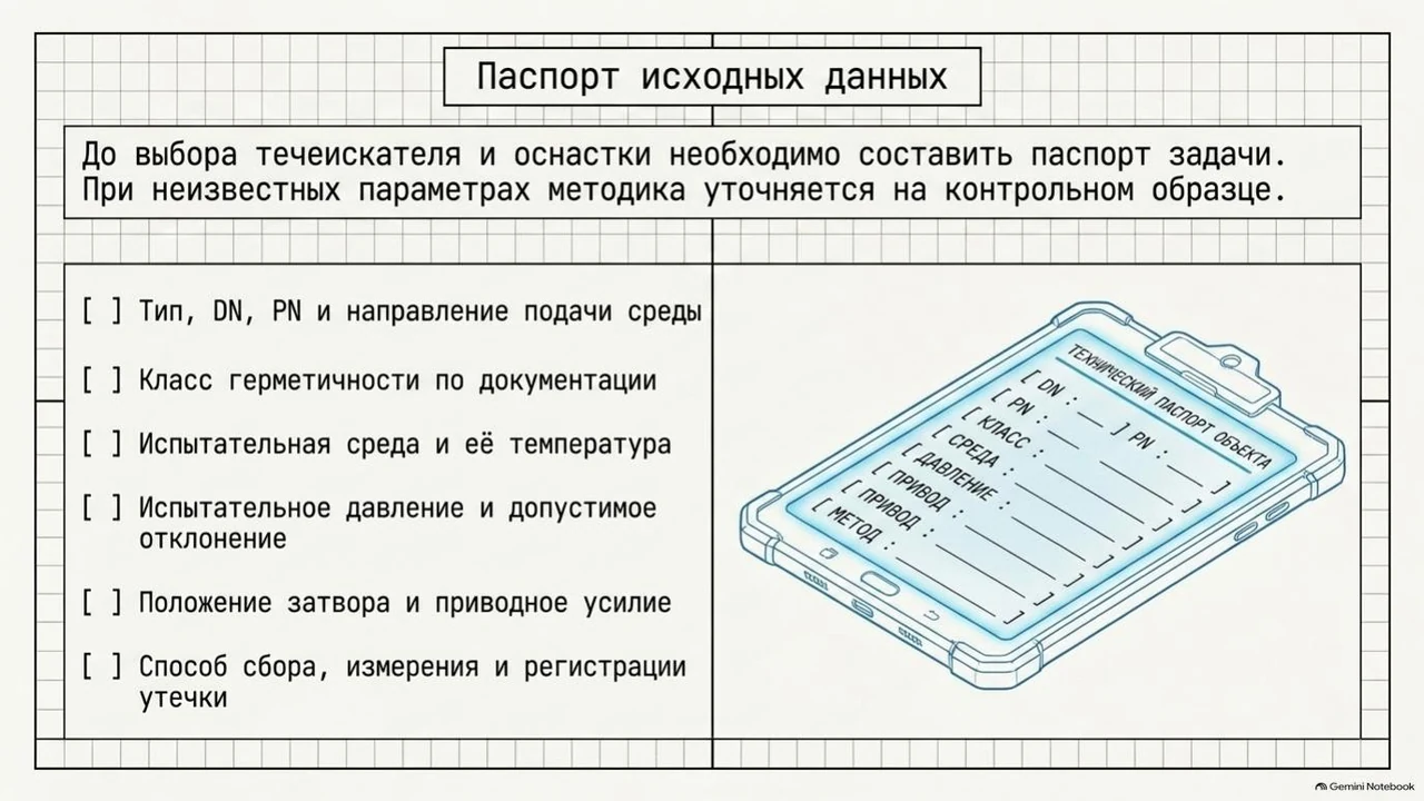 Паспорт исходных данных