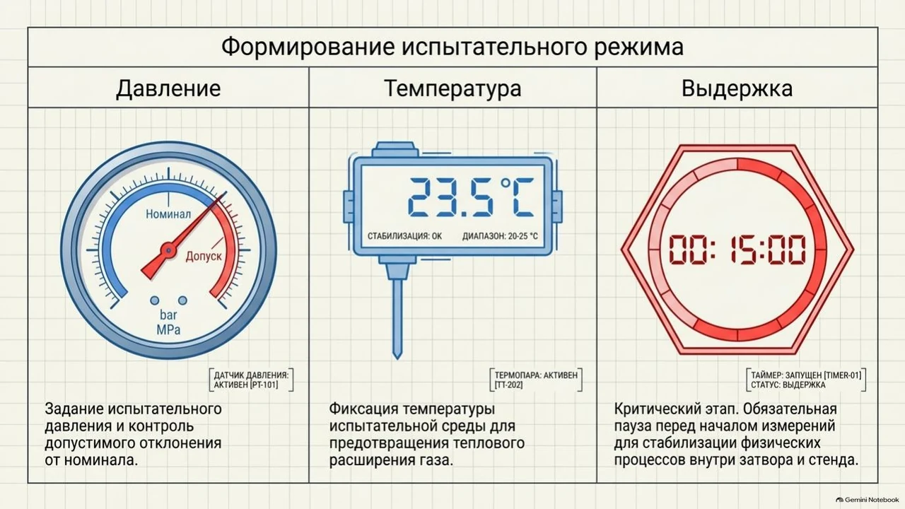 Формирование испытательного режима