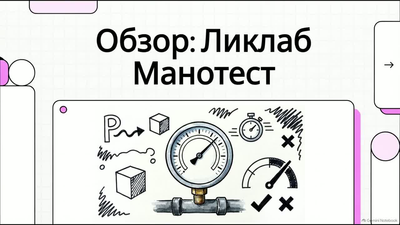 Ликлаб Манотест: как настроить манометрический контроль герметичности