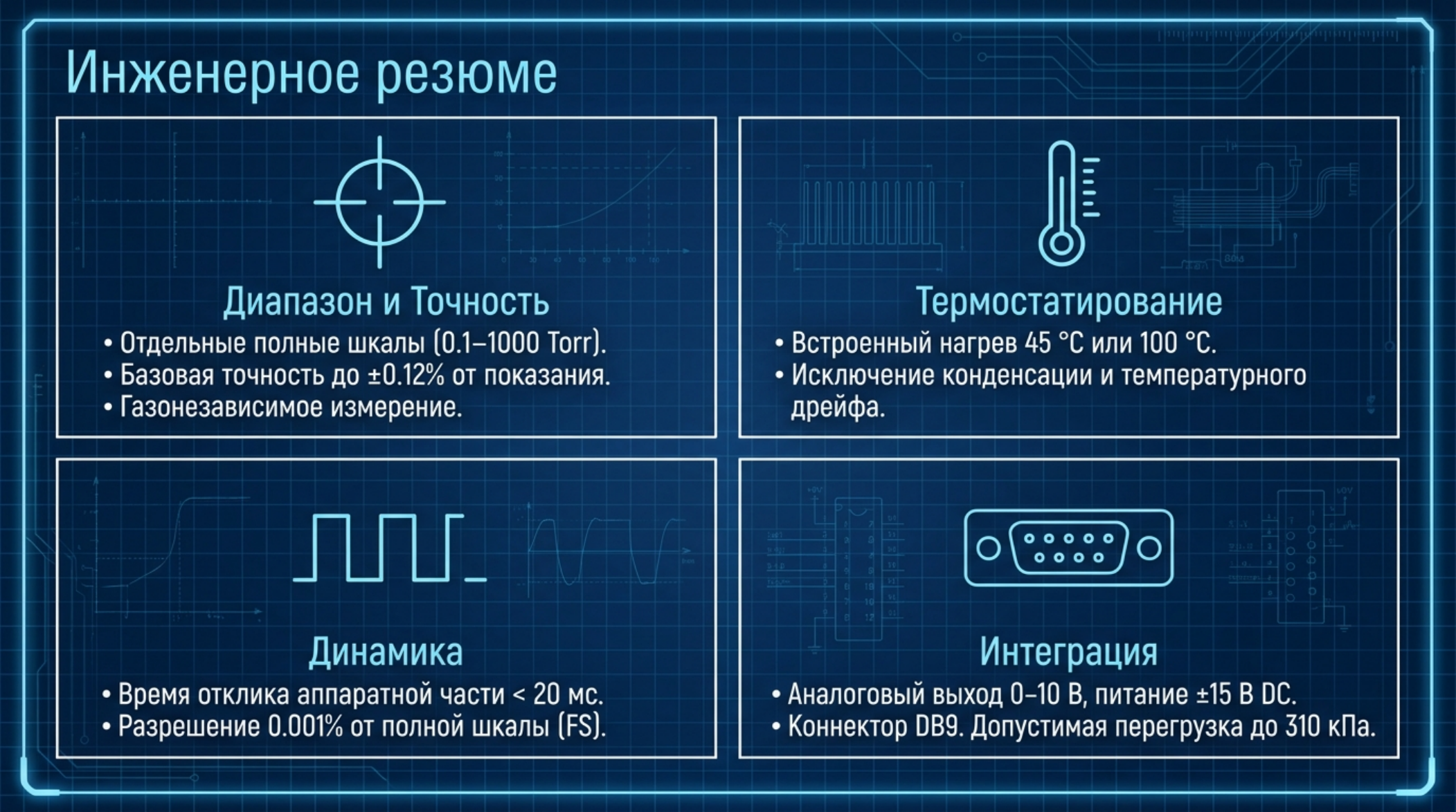 CBVAC DM1: нагреваемый мембранно-емкостный вакуумметр: проверенная схема и инженерное пояснение
