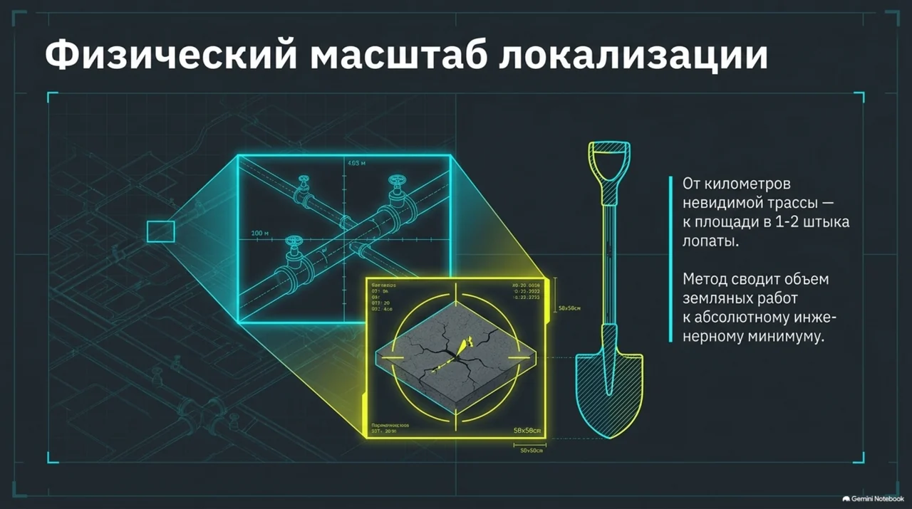 Физический масштаб локализации дефекта