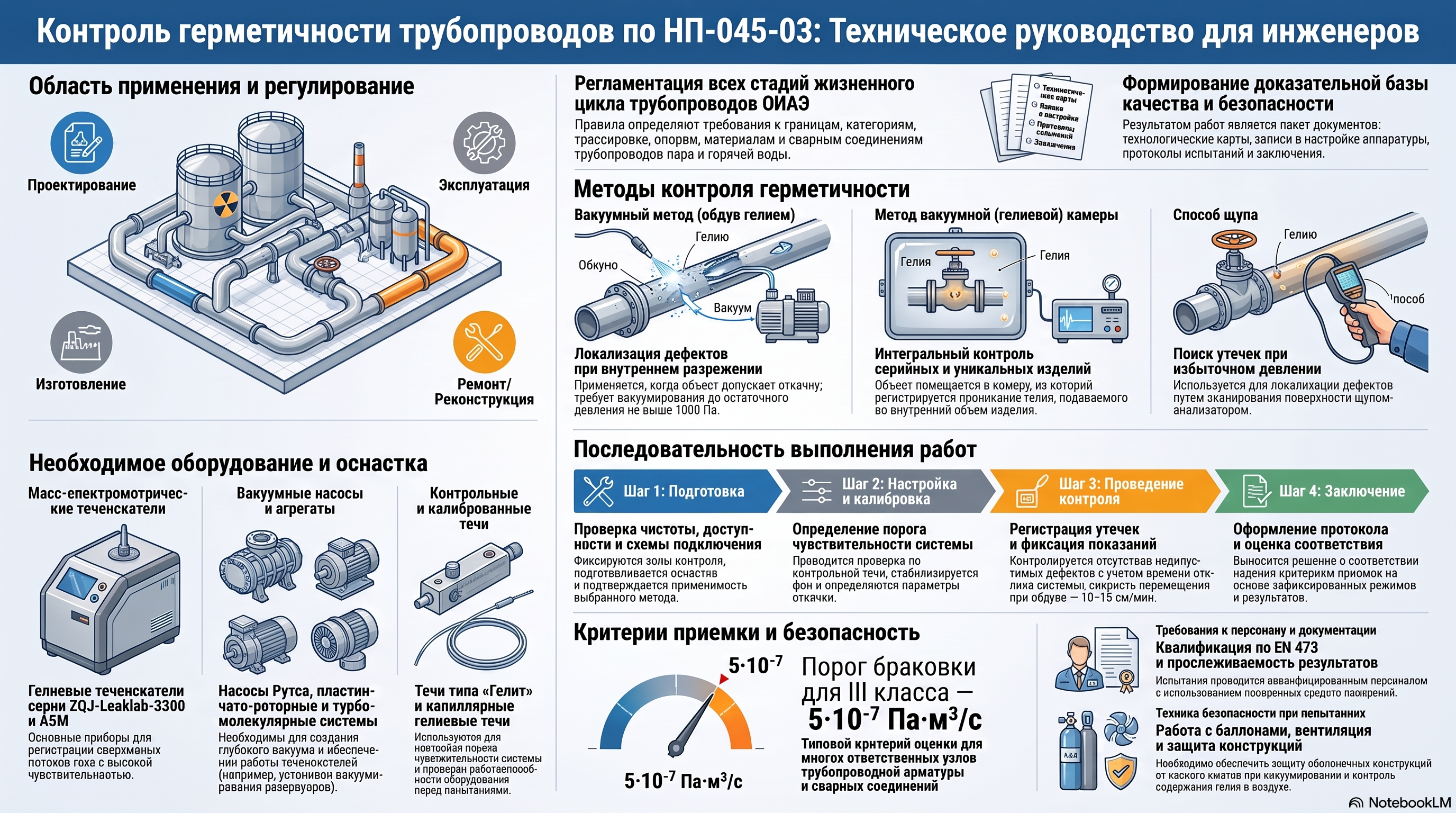 НП-045-03: контроль и безопасная эксплуатация трубопроводов пара и горячей воды на ОИАЭ