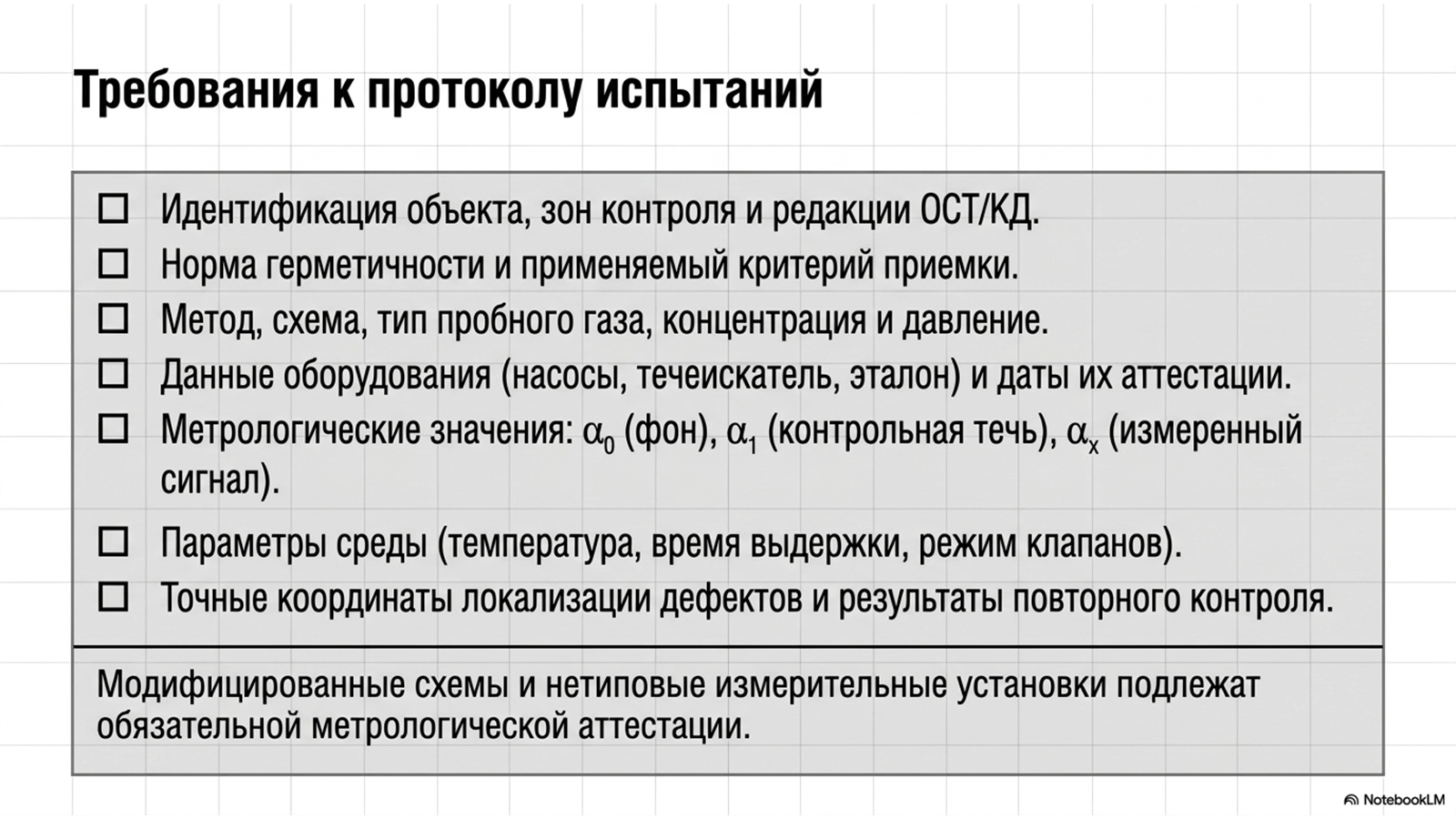 ОСТ 92-1527-89 «Испытания на герметичность» — технический слайд 12 из 13