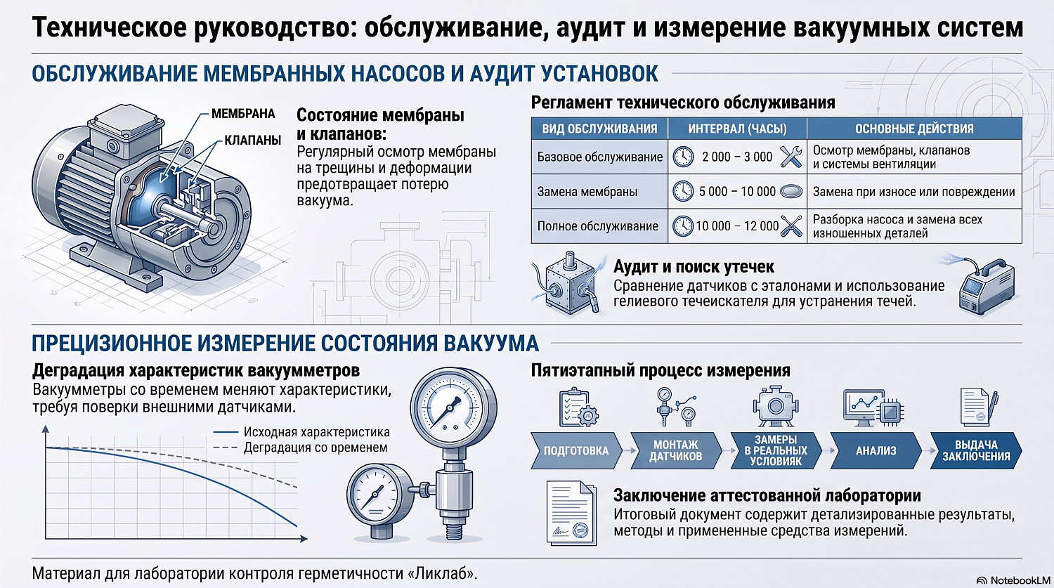 Обслуживание и аудит вакуумных установок