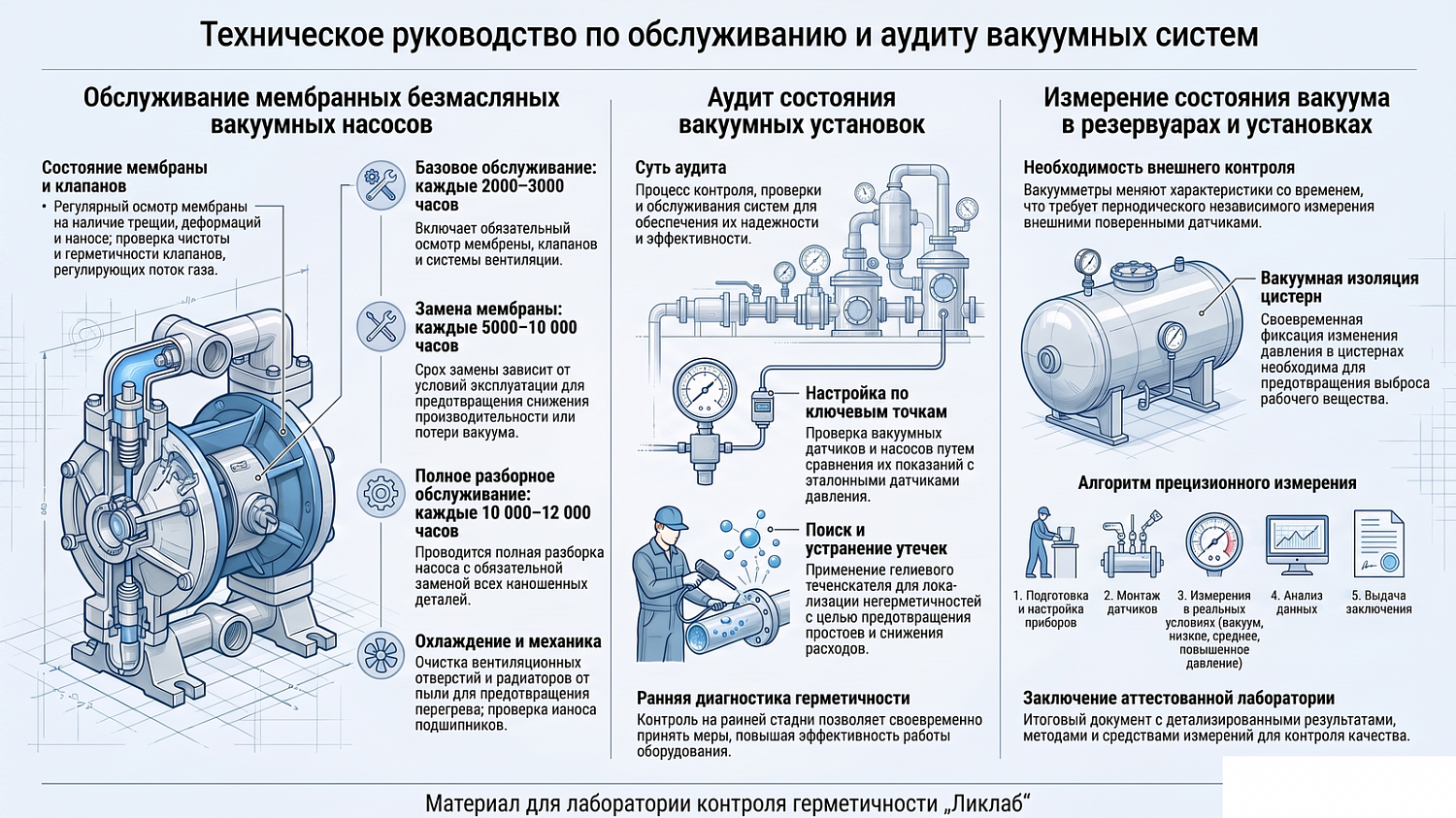 Обслуживание и аудит вакуумных установок