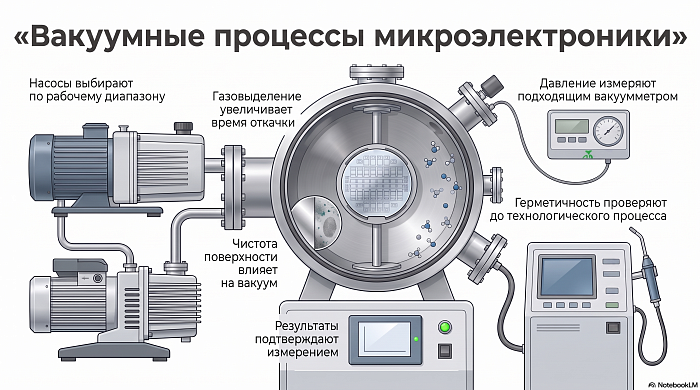 Вакуумные процессы в микроэлектронике: измерение, откачка, герметичность и чистота